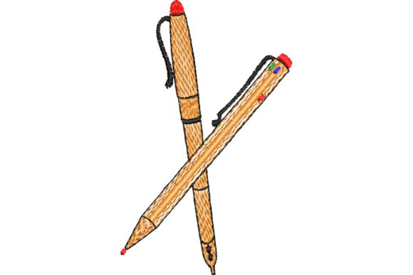Pens Embroidery Design