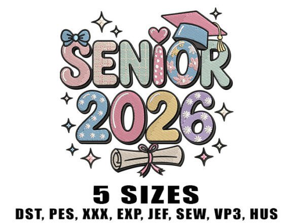 Senior 2026 Embroidery Design