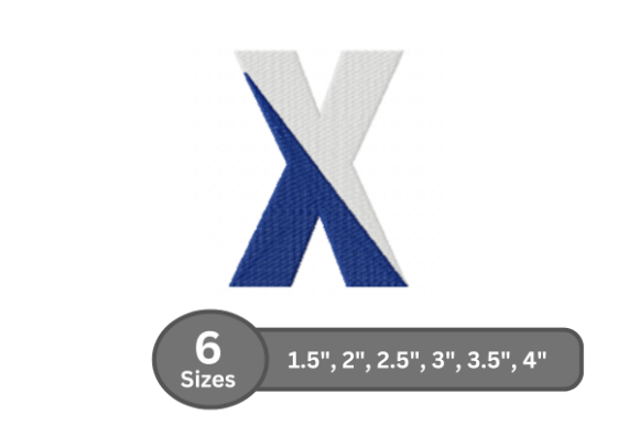 Twin Fill Alphabet - X
